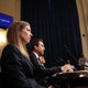 Monika Bickert, head of global policy management at Facebook and Nick Pickles (R), testify before the House Homeland Security Committee June 26, 2019 in Washington, DC.